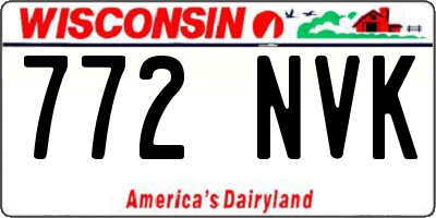 WI license plate 772NVK
