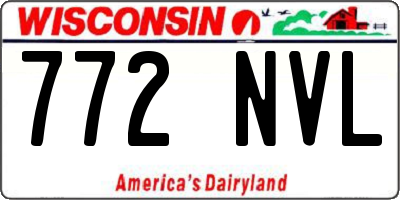 WI license plate 772NVL