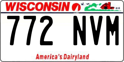 WI license plate 772NVM