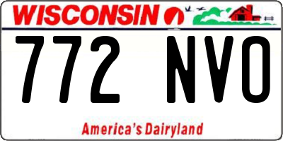 WI license plate 772NVO