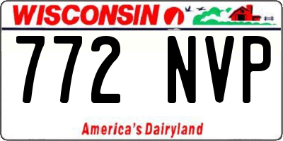 WI license plate 772NVP