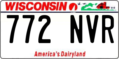 WI license plate 772NVR