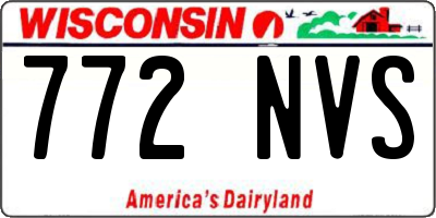 WI license plate 772NVS