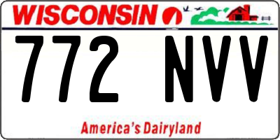 WI license plate 772NVV