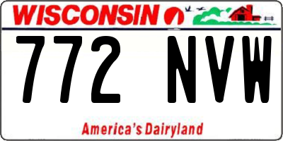 WI license plate 772NVW
