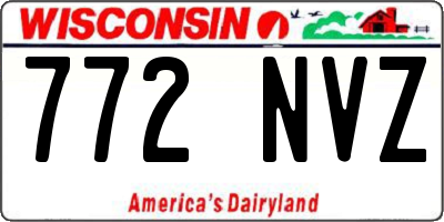WI license plate 772NVZ