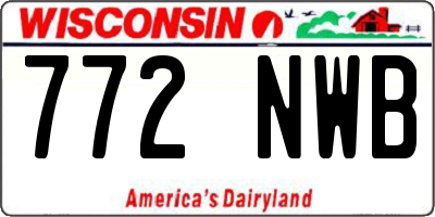 WI license plate 772NWB