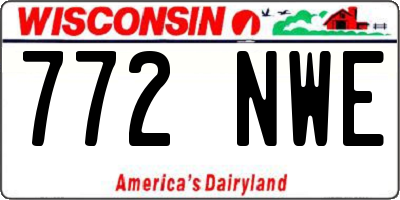WI license plate 772NWE