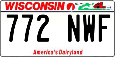 WI license plate 772NWF