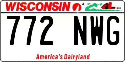 WI license plate 772NWG