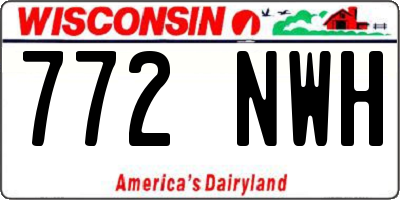 WI license plate 772NWH