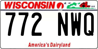 WI license plate 772NWQ