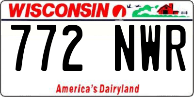 WI license plate 772NWR