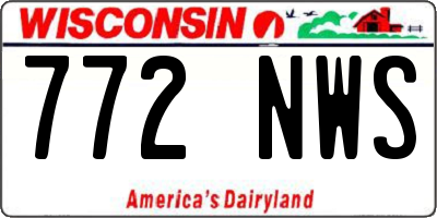 WI license plate 772NWS