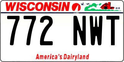 WI license plate 772NWT