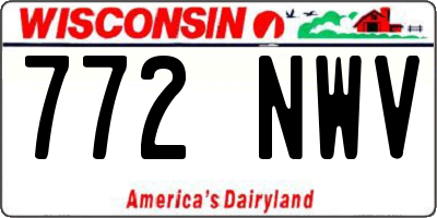 WI license plate 772NWV