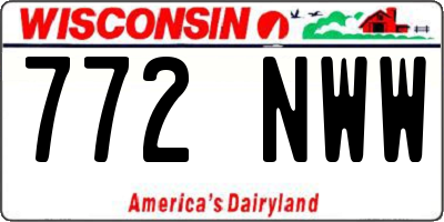 WI license plate 772NWW