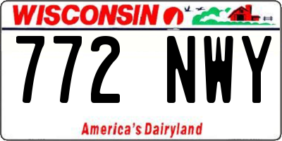 WI license plate 772NWY