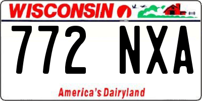 WI license plate 772NXA