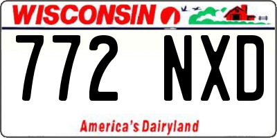 WI license plate 772NXD