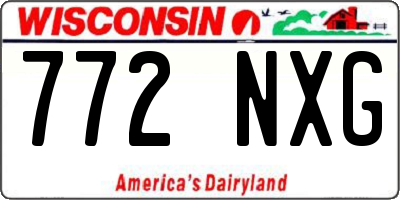 WI license plate 772NXG