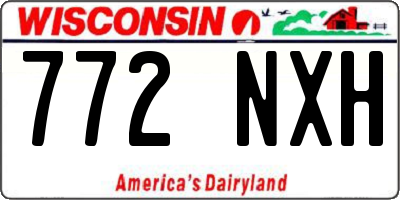 WI license plate 772NXH