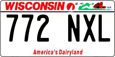 WI license plate 772NXL