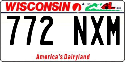 WI license plate 772NXM