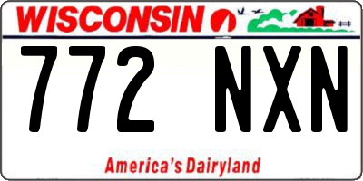 WI license plate 772NXN