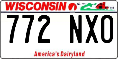 WI license plate 772NXO
