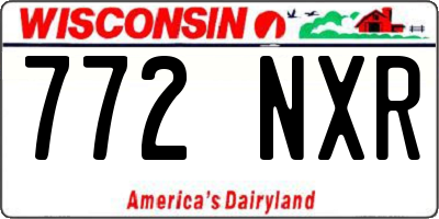 WI license plate 772NXR
