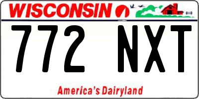 WI license plate 772NXT
