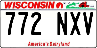 WI license plate 772NXV
