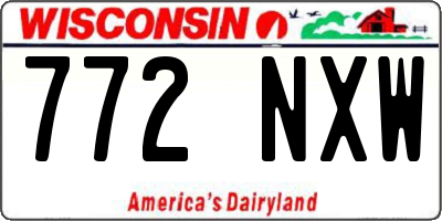 WI license plate 772NXW