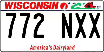 WI license plate 772NXX