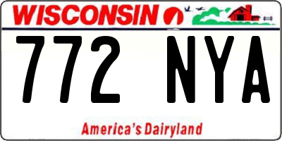 WI license plate 772NYA