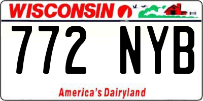 WI license plate 772NYB
