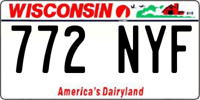 WI license plate 772NYF