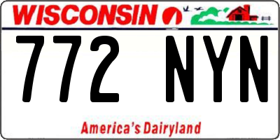 WI license plate 772NYN