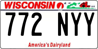 WI license plate 772NYY