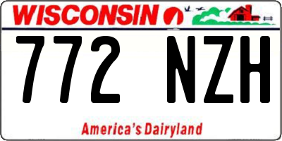 WI license plate 772NZH
