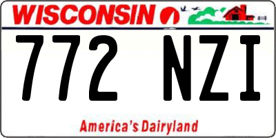 WI license plate 772NZI