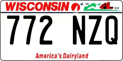 WI license plate 772NZQ