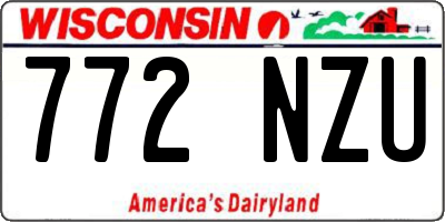 WI license plate 772NZU