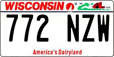 WI license plate 772NZW