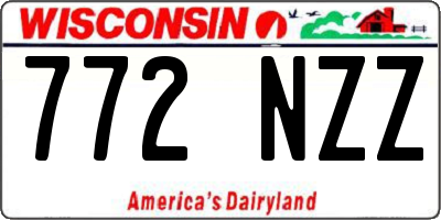 WI license plate 772NZZ