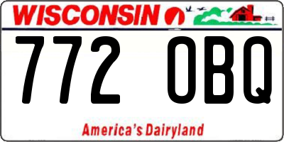 WI license plate 772OBQ