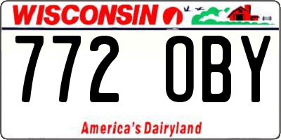 WI license plate 772OBY