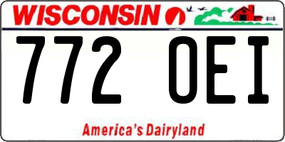 WI license plate 772OEI