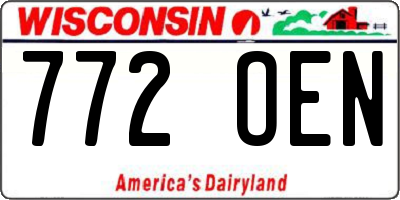 WI license plate 772OEN